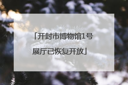 开封市博物馆1号展厅已恢复开放